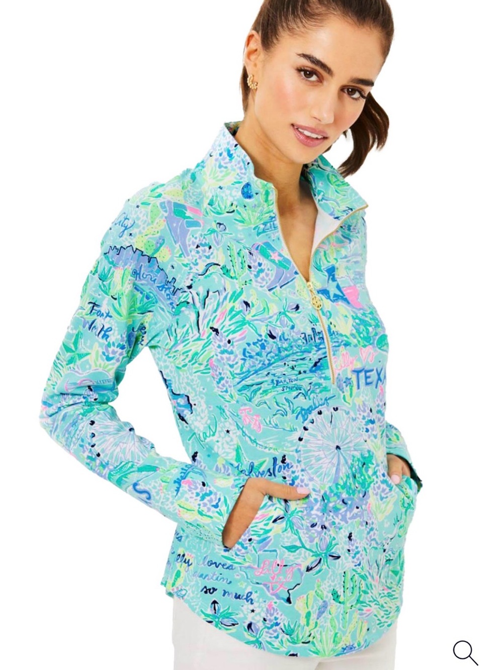 Lilly Pulitzer Texas Women’s Quarter-Zip Pullover